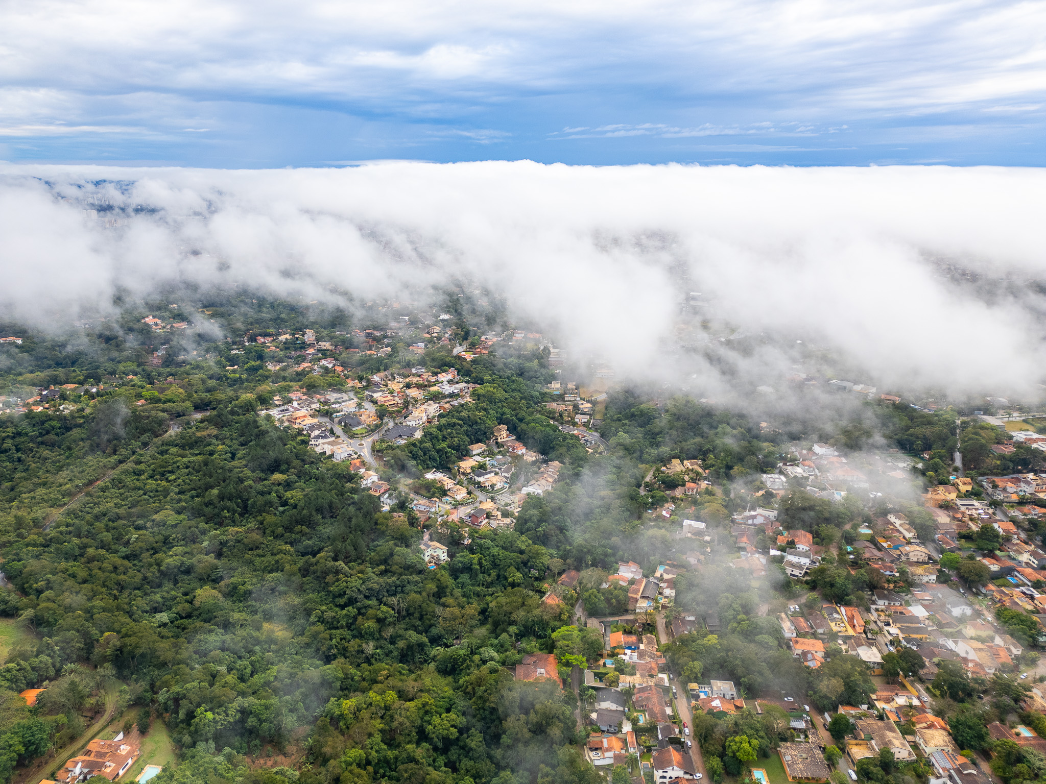Clouds roling in over São Paulo