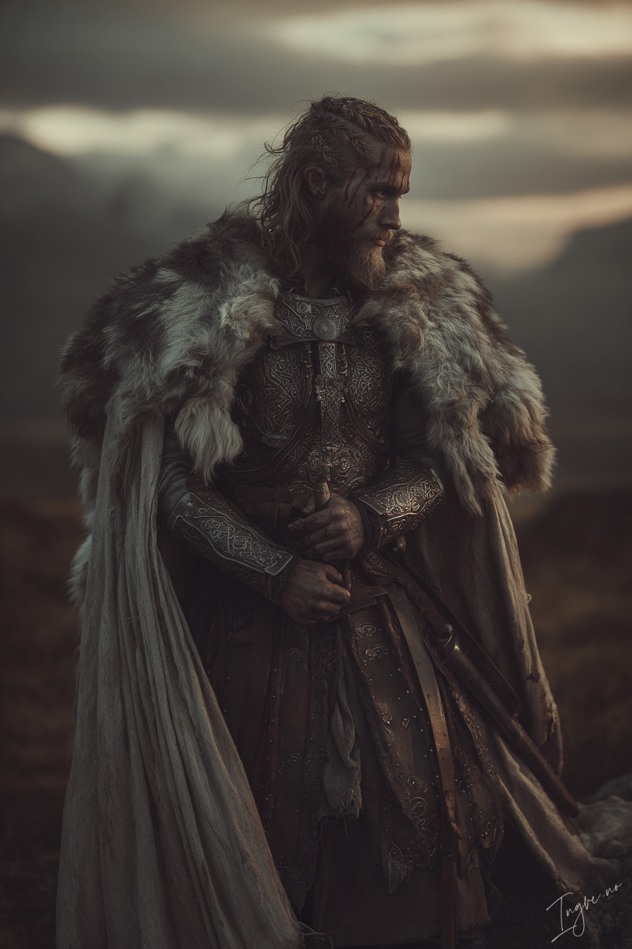 Battle worn Viking warrior standing on a windswept cliff fur  2cbce40b 419e 427e 9428 9480a7c9dd78 3