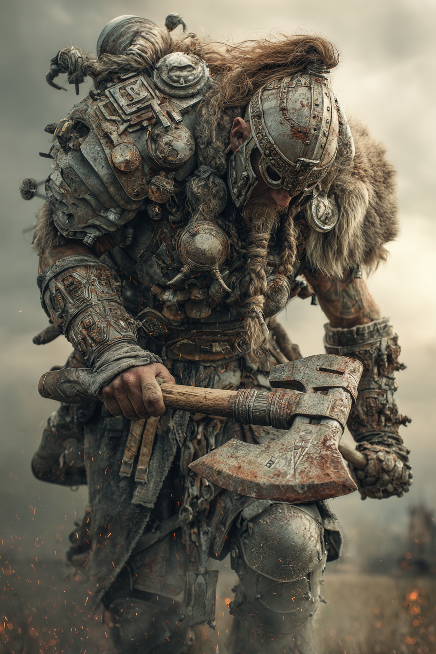 Viking warrior with an impossibly large axe powered by gears  57677338 65c0 493b aeb9 7a29ad9deef3 2