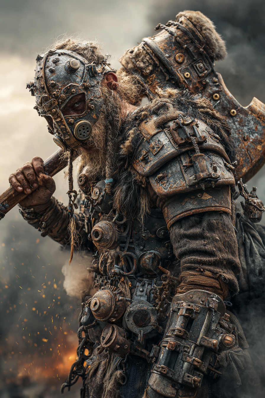 Viking warrior with an impossibly large axe powered by gears  57677338 65c0 493b aeb9 7a29ad9deef3 3