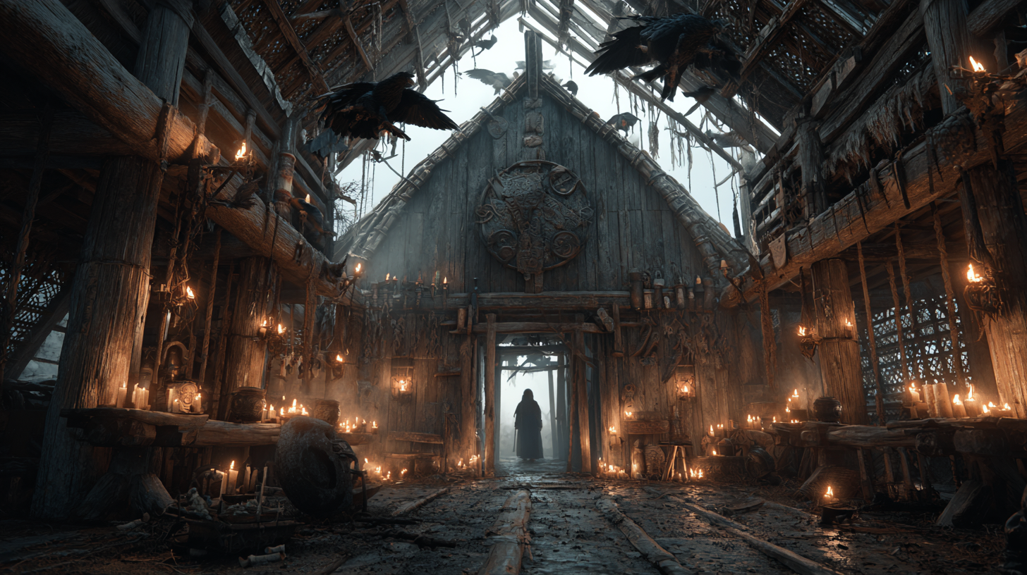 Ancient Viking longhouse filled with uneasy warriors glowing  a59c3383 5491 4f27 a85c cc4a717e31fe 1