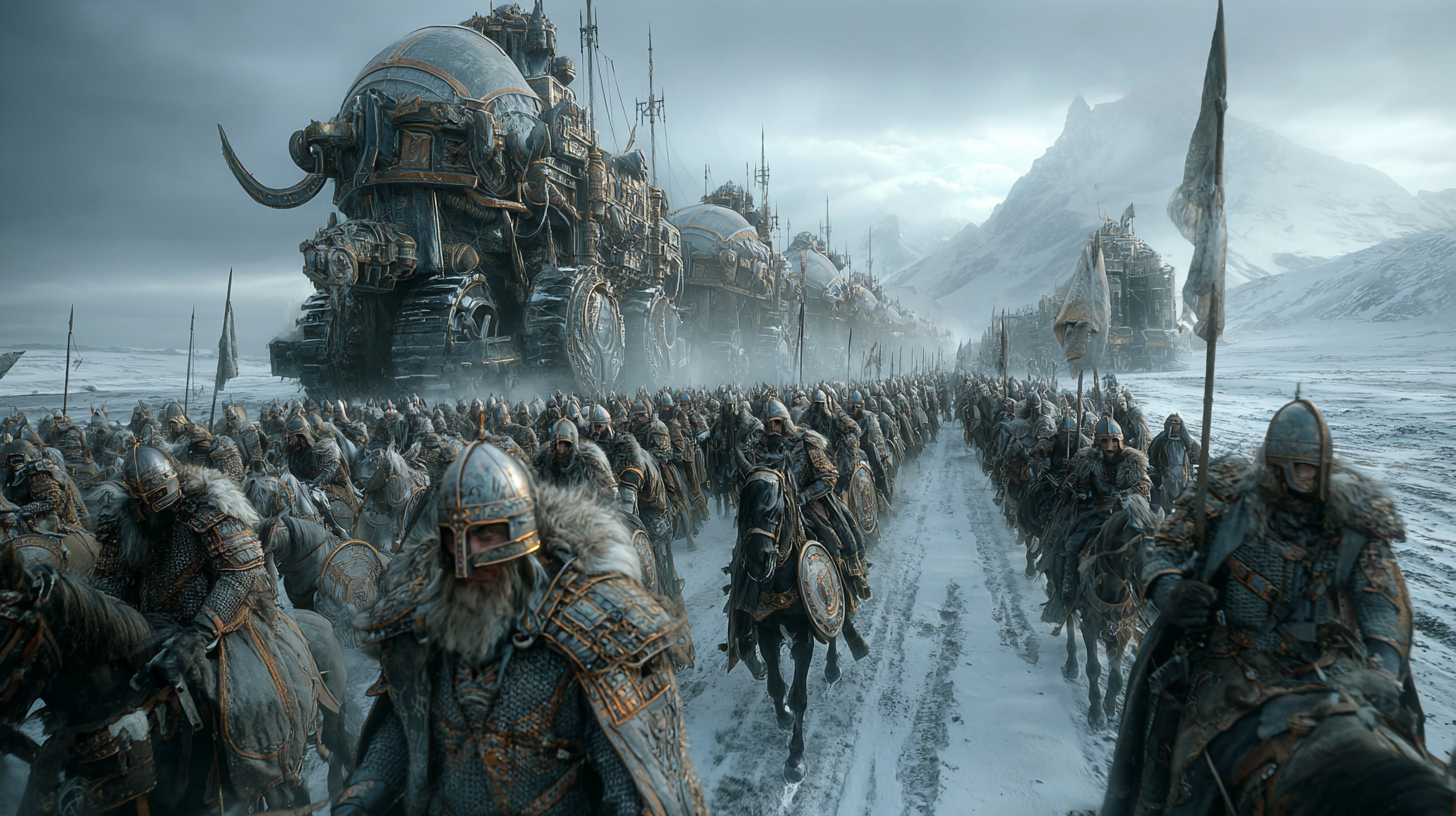 Endless Viking army marching through a frozen landscape steam c582178d e126 42fd a3f8 a85e78e331bc 3