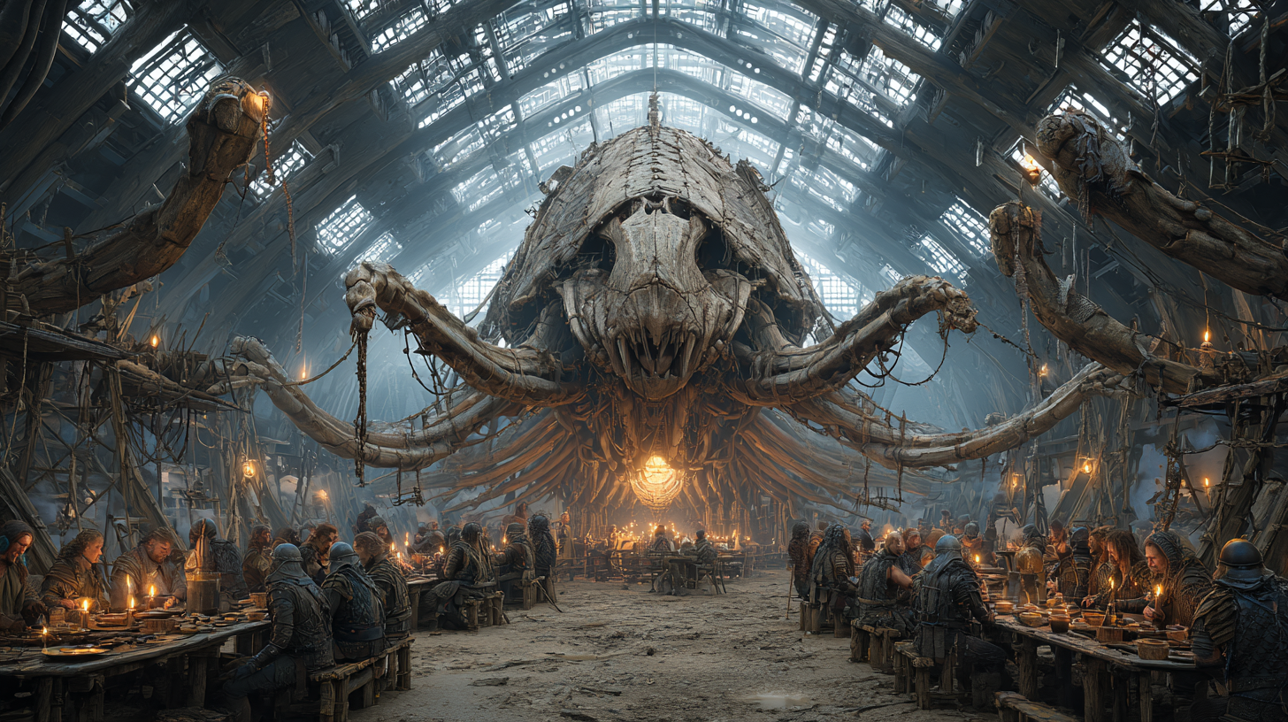 Enormous Viking longhouse built inside a giant mechanical bea 9e96f1de 181b 4a2e 8d5c 3fb04dd467b5 0