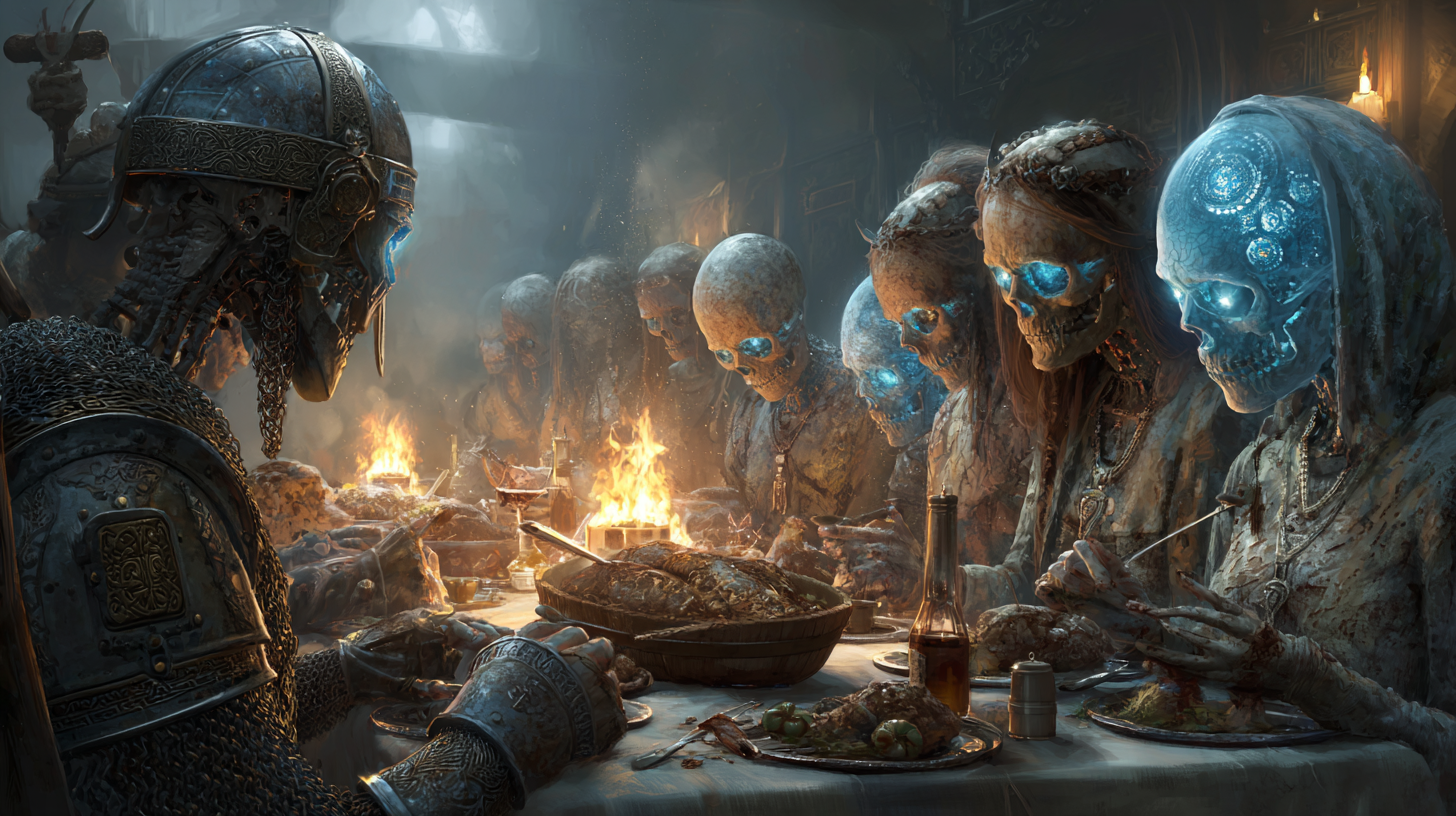 Ghostly fallen warriors joining the feast semi transparent fi 4209cd8b 42eb 4417 81a8 cf1e8e398dbf 3