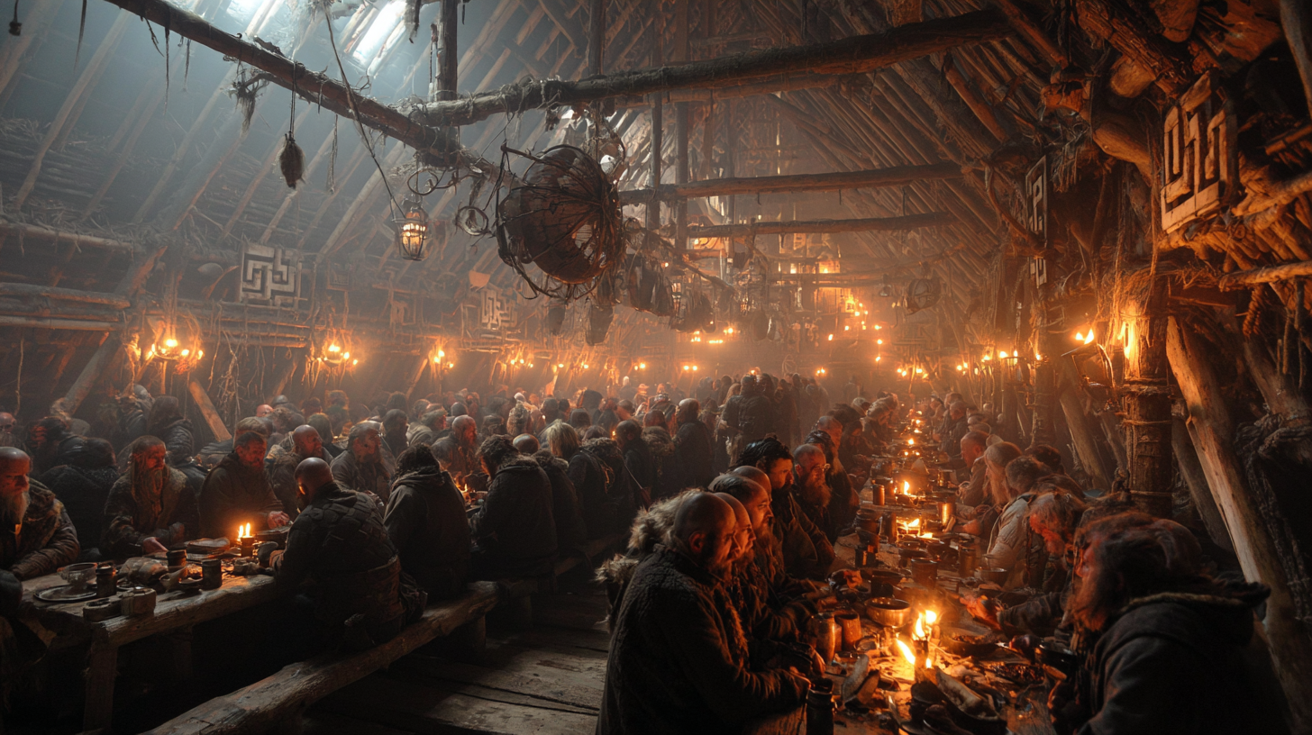 Longhouse packed with warriors shoulder to shoulder shouting  348ce45c 0469 4bae 966e f50587ffbdb8 1