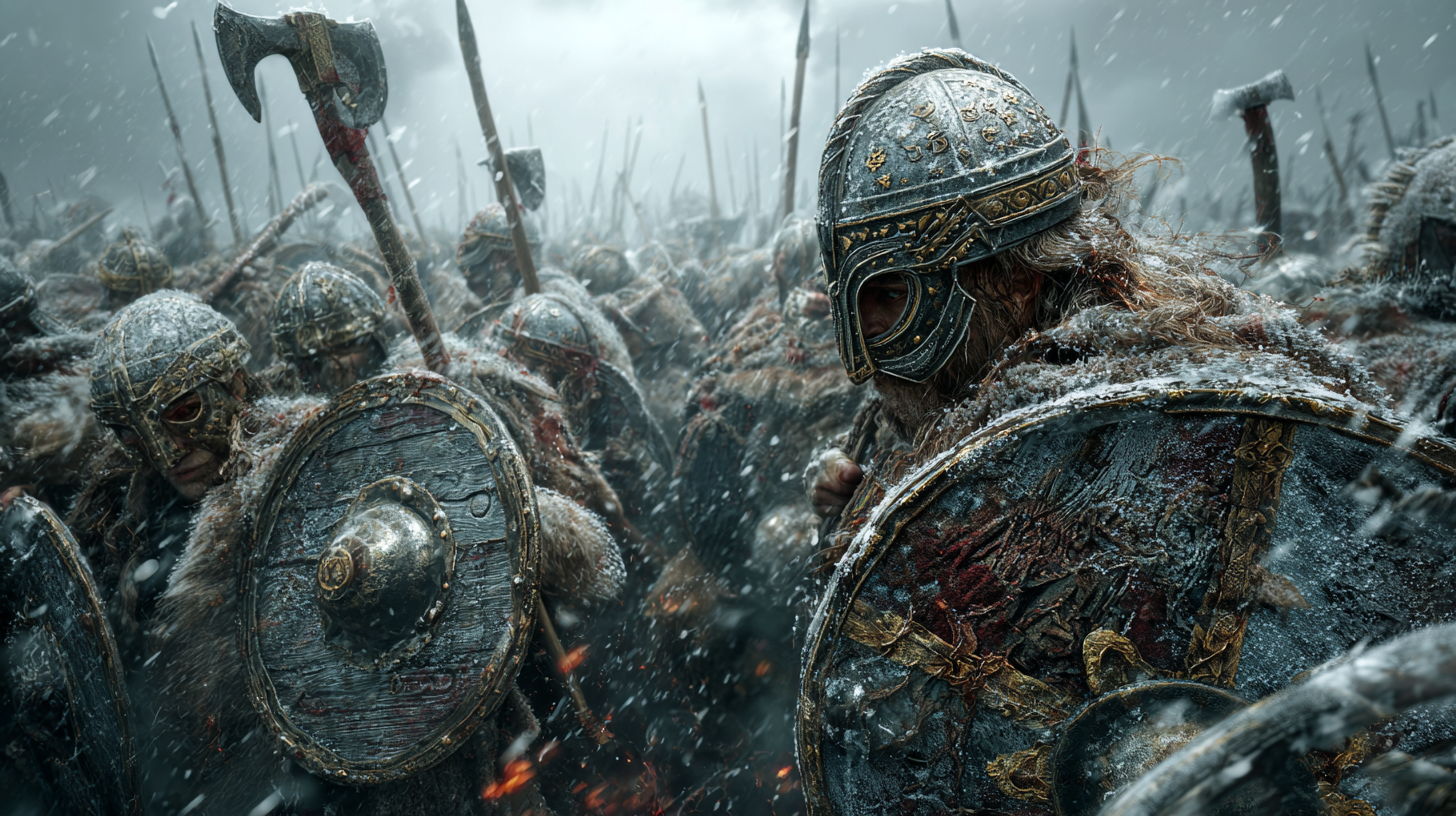 Two colossal Viking armies colliding in a snowstorm axes cras 56feb040 12f4 4de2 8d92 9b0837da40c7 1