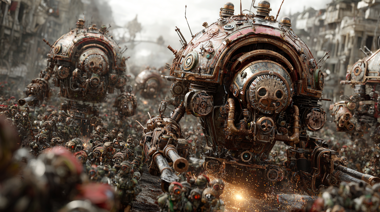 Two massive steampunk Viking armies crashing together mechani 3e09f7bb 68dc 4ebe b589 32e2861d1d18 1