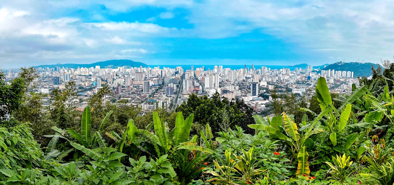 Santos seen from Monte Serrat
